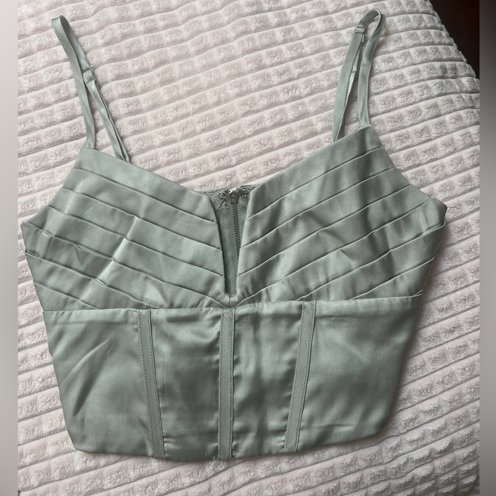 Silver corset top